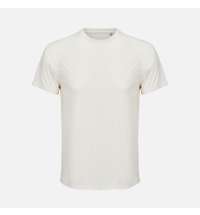 Футболка спортивная унисекс Vortex, молочно-белая