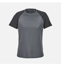 Футболка спортивная женская Vortex Women, черная с темно-серым