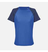 Футболка спортивная женская Vortex Women, темно-синяя с ярко-синим