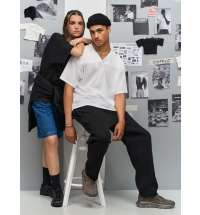 Футболка унисекс Nino с V-образным вырезом, белая