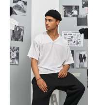 Футболка унисекс Nino с V-образным вырезом, белая