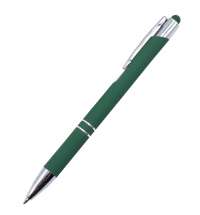 Ручка металлическая Ingrid софт-тач, бутылочно-зеленая