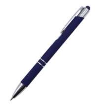 Ручка металлическая Ingrid софт-тач, темно-синяя