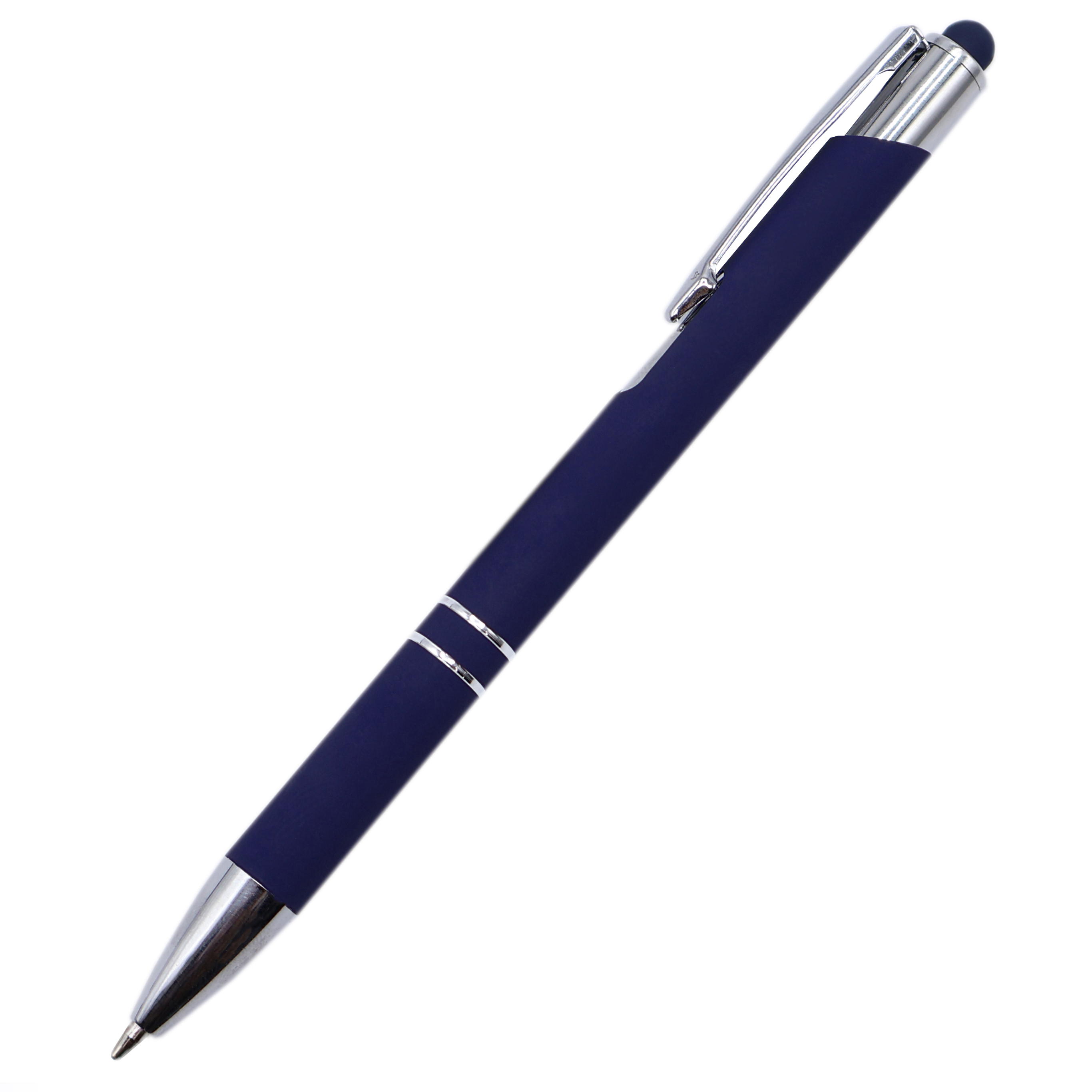 Ручка металлическая Ingrid софт-тач, темно-синяя