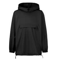 Дождевик-анорак Hard Work, укороченный, черный, единый размер