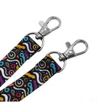 Ланъярд полноцветный Эл с двумя карабинами, 15 мм