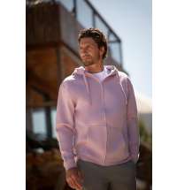 Толстовка мужская на молнии с капюшоном Amsterdam, белая