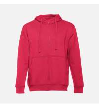 Толстовка мужская на молнии с капюшоном Amsterdam, красная