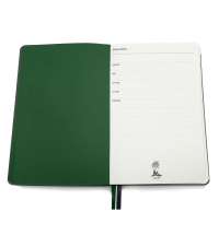Ежедневник A5 недатированный Molfetta в мягком переплёте, серый/тёмно-зеленый