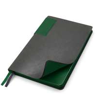 Ежедневник A5 недатированный Molfetta в мягком переплёте, серый/тёмно-зеленый