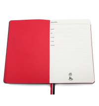 Ежедневник A5 недатированный Molfetta в мягком переплёте, серо-красный