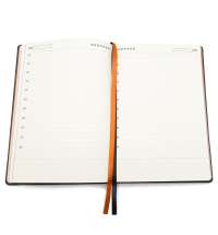 Ежедневник A5 недатированный Efemero в мягком переплёте, черно-оранжевый