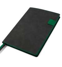 Ежедневник A5 недатированный Efemero в мягком переплёте, черный/тёмно-зеленый