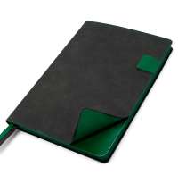 Ежедневник A5 недатированный Efemero в мягком переплёте, черный/тёмно-зеленый