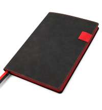 Ежедневник A5 недатированный Efemero в мягком переплёте, черно-красный