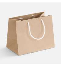 Пакет бумажный Stor, неокрашенный с белыми ручками