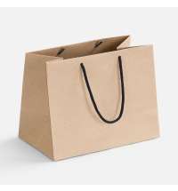 Пакет бумажный Stor, неокрашенный с черными ручками