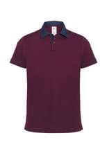 Рубашка поло мужская DNM Forward бордовый/синий джинс