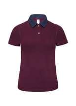 Рубашка поло женская DNM Forward бордовый/синий джинс