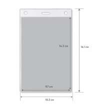 Карман для выставочного бейджа Expo, вертикальный, 10,3х16,1см