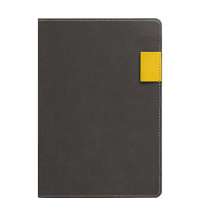 Ежедневник Flexy Freedom Latte А5, недатированный, в гибкой обложке серый/желтый