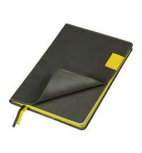 Ежедневник Flexy Freedom Latte А5, недатированный, в гибкой обложке серый/желтый