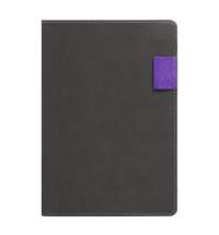 Ежедневник Flexy Freedom Latte А5, недатированный, в гибкой обложке серый/фиолетовый