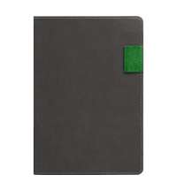 Ежедневник Flexy Freedom Latte А5, недатированный, в гибкой обложке серый/зеленый