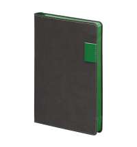 Ежедневник Flexy Freedom Latte А5, недатированный, в гибкой обложке серый/зеленый