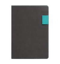 Ежедневник Flexy Freedom Latte А5, недатированный, в гибкой обложке серый/бирюзовый