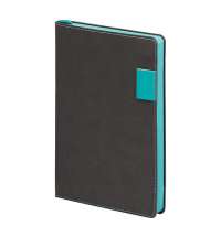 Ежедневник Flexy Freedom Latte А5, недатированный, в гибкой обложке серый/бирюзовый