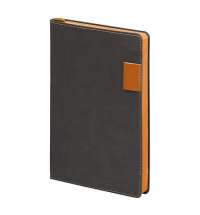 Ежедневник Flexy Freedom Latte А5, недатированный, в гибкой обложке серый/оранжевый