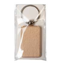 Брелок TIMBER RECTANGLE; 5,2 x 3,2 x 0,7 см; дерево