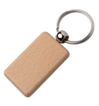 Брелок TIMBER RECTANGLE; 5,2 x 3,2 x 0,7 см; дерево