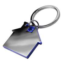 Брелок TONER HAUS; 4,1 x 3,7 x 0,5 см; синий, металл/пластик