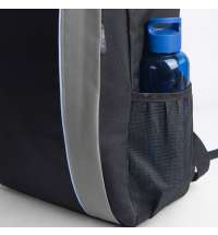 Рюкзак PLUS, чёрный/серый, 44 x 26 x 12 см, 100% полиэстер 600D