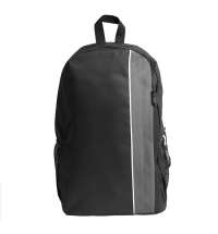 Рюкзак PLUS, чёрный/серый, 44 x 26 x 12 см, 100% полиэстер 600D