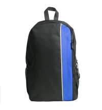 Рюкзак PLUS, чёрный/синий, 44 x 26 x 12 см, 100% полиэстер 600D