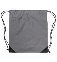 Рюкзак- мешок водостойкий с укреплёнными уголками Reflect, светоотражающий серый, 35*41 см, 100%  полиэстер