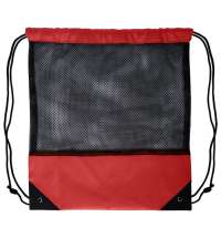 Рюкзак мешок с укреплёнными уголками Mesh, красный, 35*41 см, полиэстер 210D