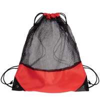 Рюкзак мешок с укреплёнными уголками Mesh, красный, 35*41 см, полиэстер 210D
