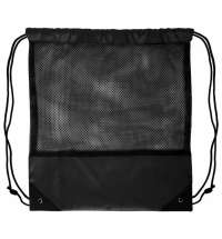 Рюкзак мешок с укреплёнными уголками Mesh, чёрный, 35*41 см, полиэстер 210D