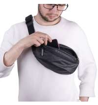 Сумка на пояс SIN, черный, 37х13х8 см, 100% полиэстер