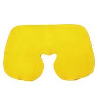 Подушка  надувная дорожная WAY  в футляре; желтый; 43,5х27,5 см; твил