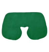 Подушка  надувная дорожная WAY в футляре; зеленый; 43,5х27,5 см; твил