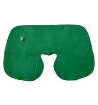 Подушка  надувная дорожная WAY в футляре; зеленый; 43,5х27,5 см; твил