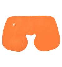 Подушка  надувная дорожная WAY в футляре; оранжевый; 43,5х27,5 см; твил