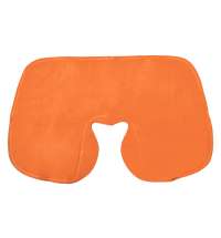 Подушка  надувная дорожная WAY в футляре; оранжевый; 43,5х27,5 см; твил