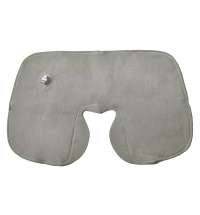 Подушка  надувная дорожная WAY в футляре; серый; 43,5х27,5 см; твил