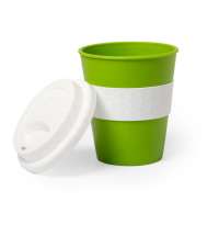 Стакан FLIKER с крышкой, полипропилен с бамбуковым волокном,силикон